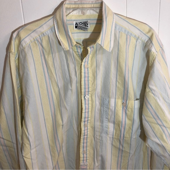 Michel Sport Vintage 100% Cotton Button Up Shirt Medium - Picture 2 of 5